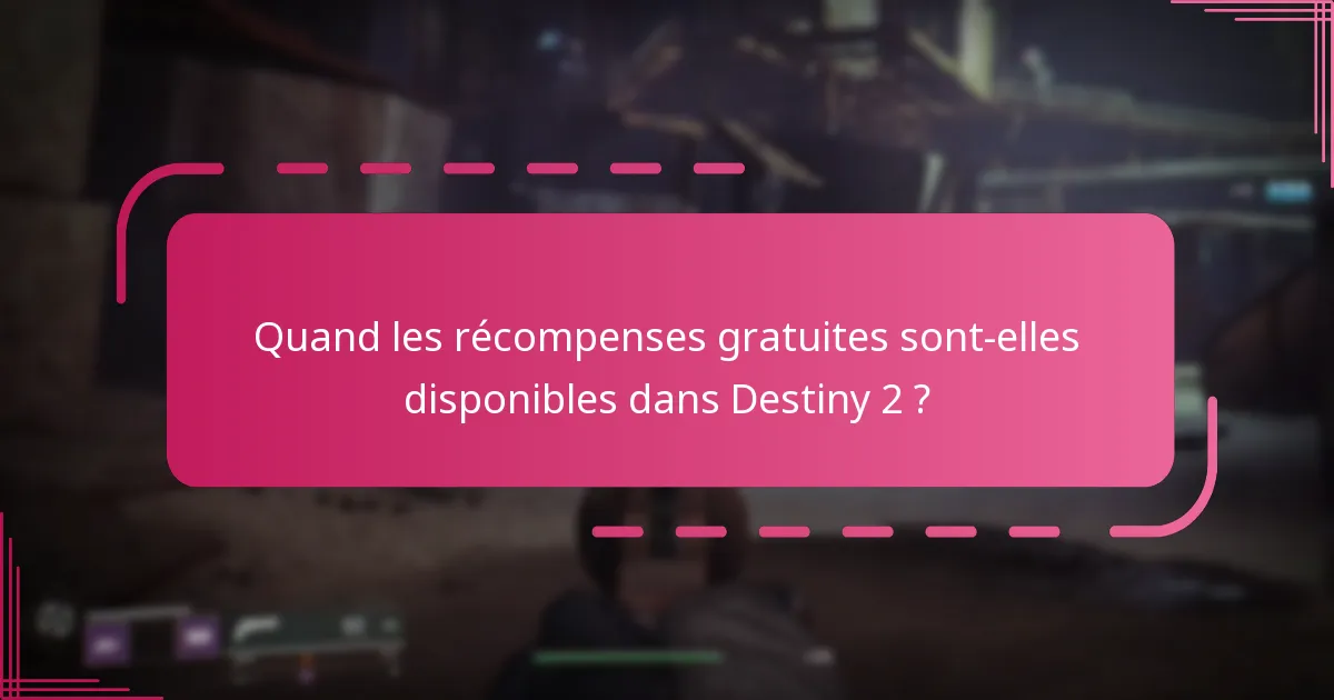 Comment les joueurs peuvent-ils réclamer des récompenses gratuites dans Destiny 2 ?