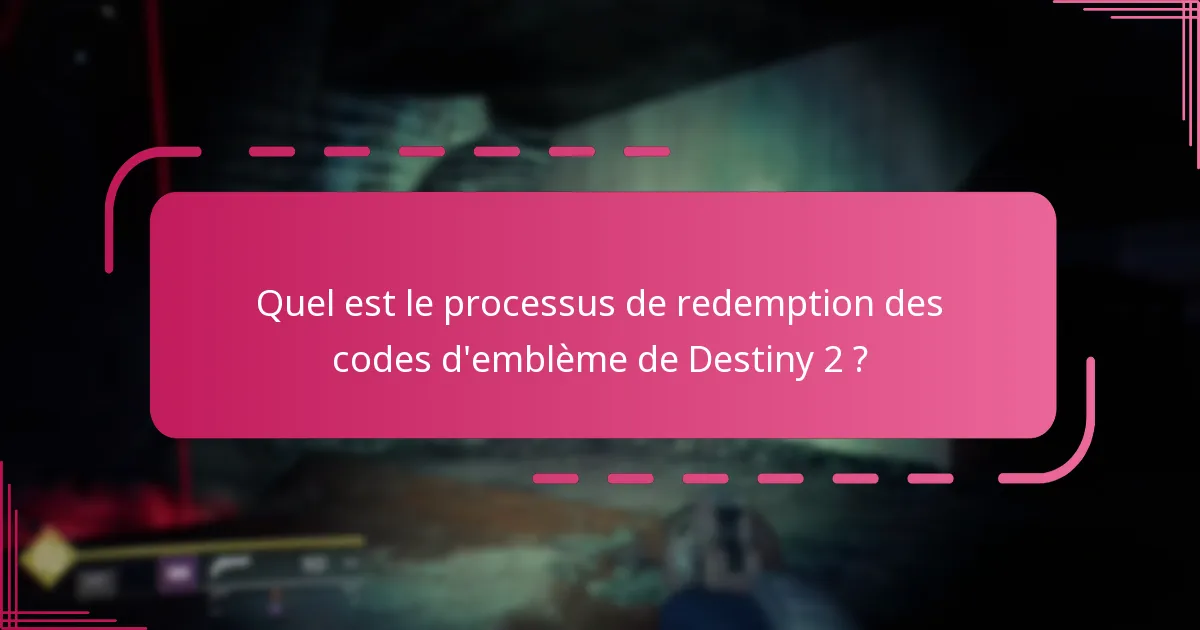 Quels designs exclusifs sont disponibles pour les codes d’emblème de Destiny 2 ?